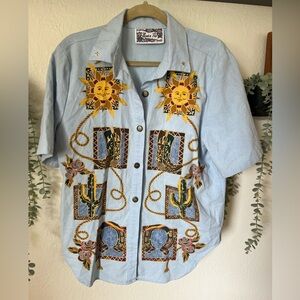 Vintage desert button up 100% cotton made in the US